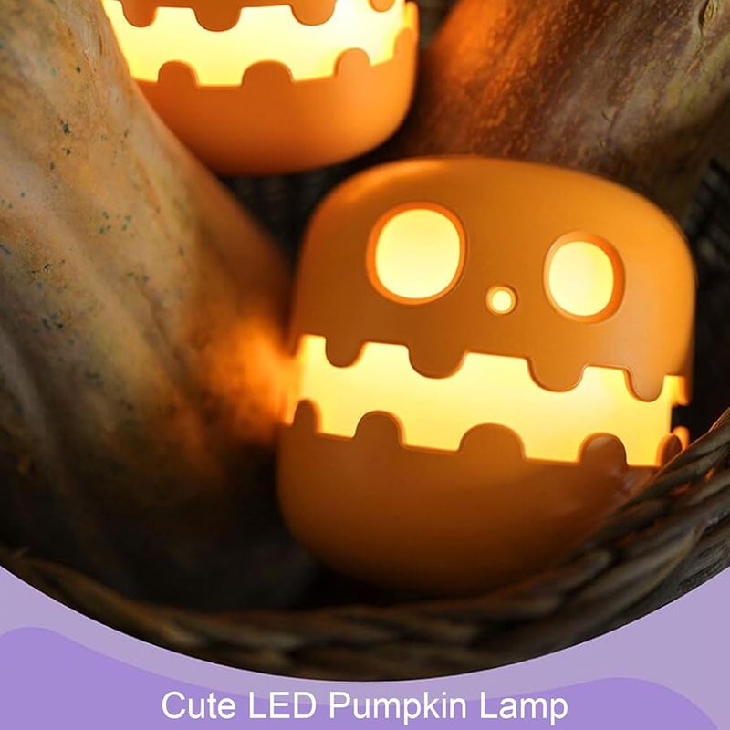 Cute Pumpkin Night Cordless Rechargeable LED Bedside Lamp Dimmable With Timer - Image 3